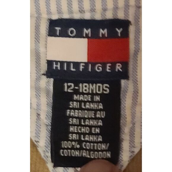 Tommy Hilfiger Vintage 90s Carpenter Tan Bib Corduroy Overalls Toddler 12-18M - Picture 7 of 8